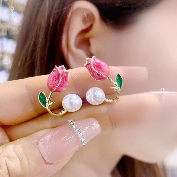 Wholesale New flower earrings with a high-end feel