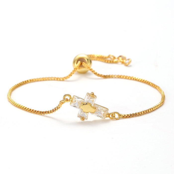 Wholesale Zircon Micro-inlay Hollow Design Bracelet