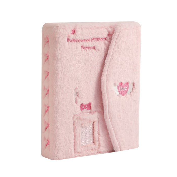 Wholesale Butterfly Plush Magnetic Full-Wrap 3-inch Loose-Leaf Storage Book