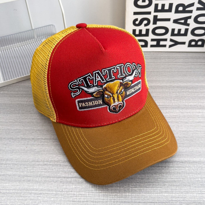 Wholesale Baseball Cap Hip-Hop Mesh Breathable Large Brim Peaked Cap for Adults