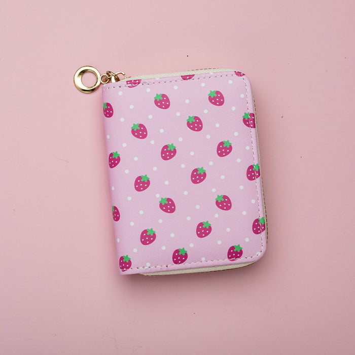 Wholesale Cute fruit pattern PU waterproof  kids wallet