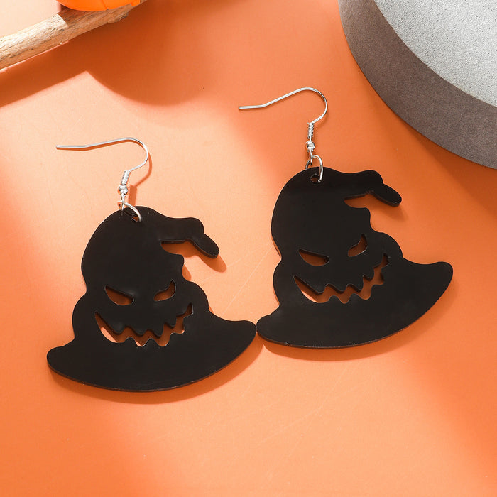 Wholesale Halloween Series Pumpkin Spider Web Acrylic Earrings JDC-ES-JunJie012