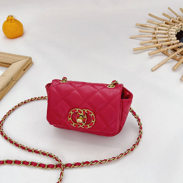 Wholesale PU Style Princess Coin Purse Rhombus Chain Small Square Bag JDC-SD-YuanDuo076