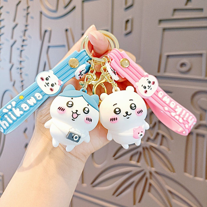 Wholesale   Cartoon Keychain Couple School Bag Pendant Car Key Chain Accessories