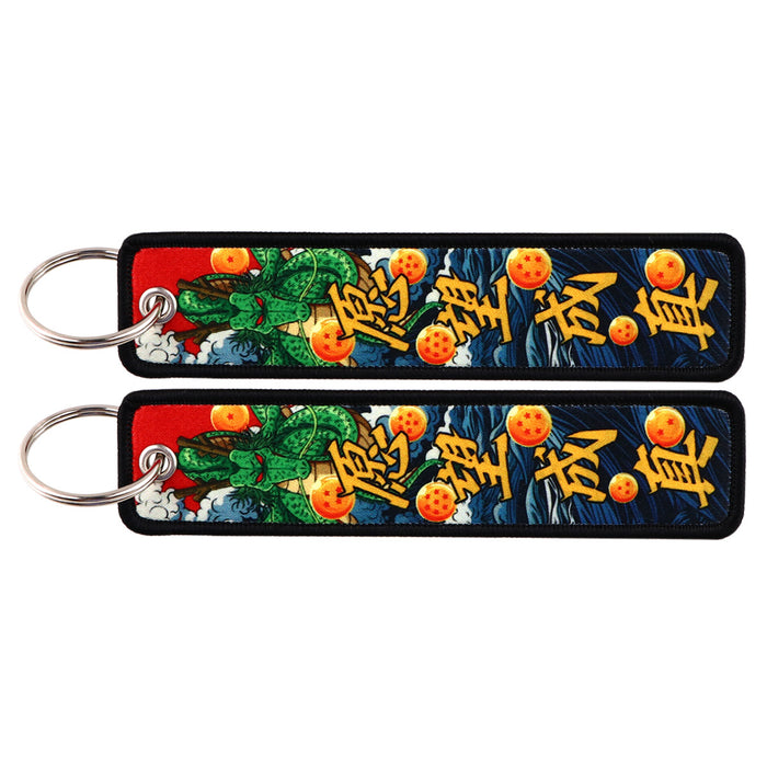 Wholesale  Woven Label Keychain Cartoon Pendant Woven Fabric Cartoon Accessory