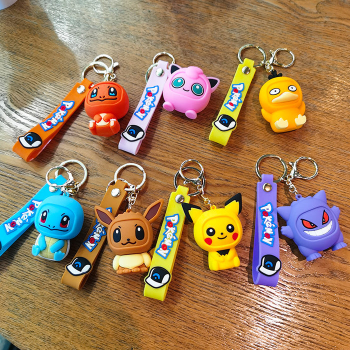 Wholesale Cartoon Silicone Doll Keychain JDC-KC-Tingm293