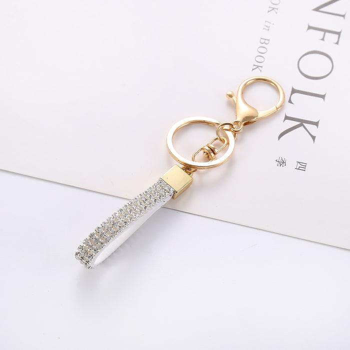 Wholesale Diamond keychain anti-loss decorative bag pendant car key rope headset chain jewelry