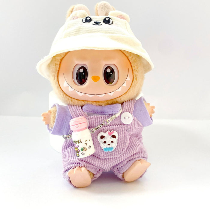 Wholesale Pendant Sitting Party Blind Box Baby Clothes Cartoon Panda Bear Overalls Set Clothes