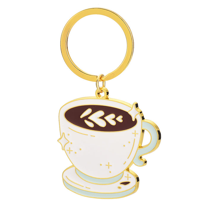 Wholesale Zinc Alloy Coffee Glue Keychain JDC-KC-XunX023