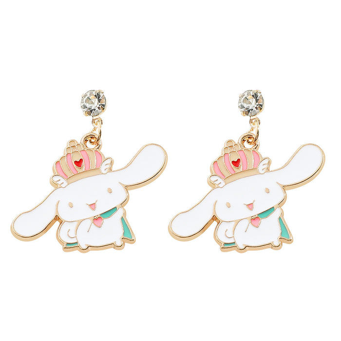 Wholesale Cartoon Cute Alloy Oil Drop Earrings JDC-ES-ShaoH009