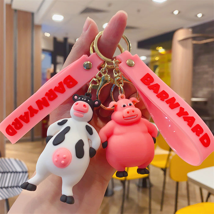 Wholesale Cartoon Crazy Farm Keychain