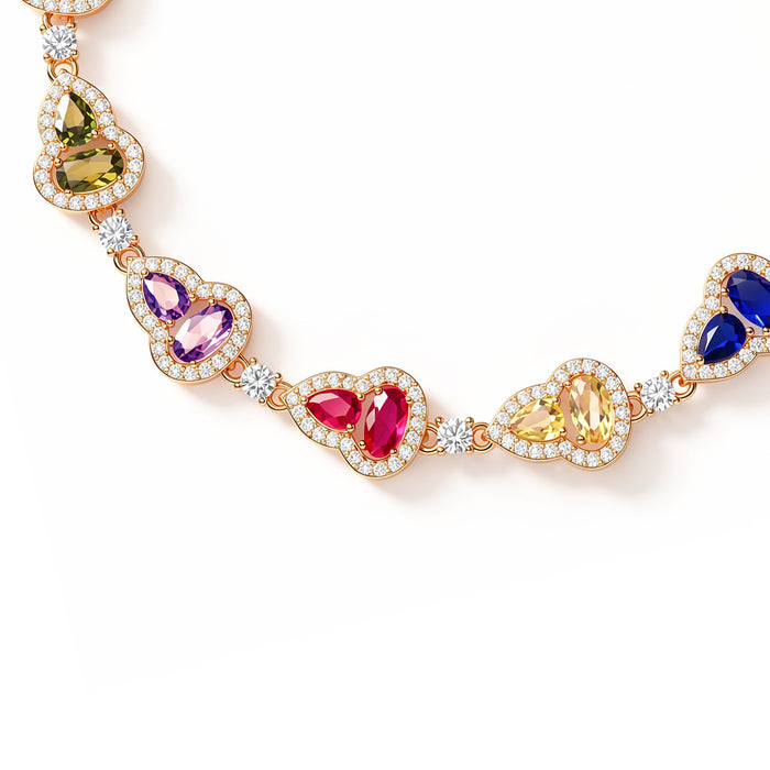 Wholesale Chinese Style Square Gourd Zircon Bracelet Chic Fashion Accessory Everyday Wear For Women