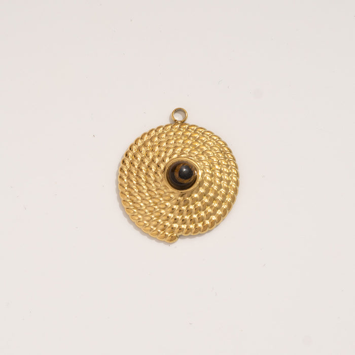 Wholesale Fashion and personalized stainless steel pendant Devil's Eye natural stone heart pendant wholesale