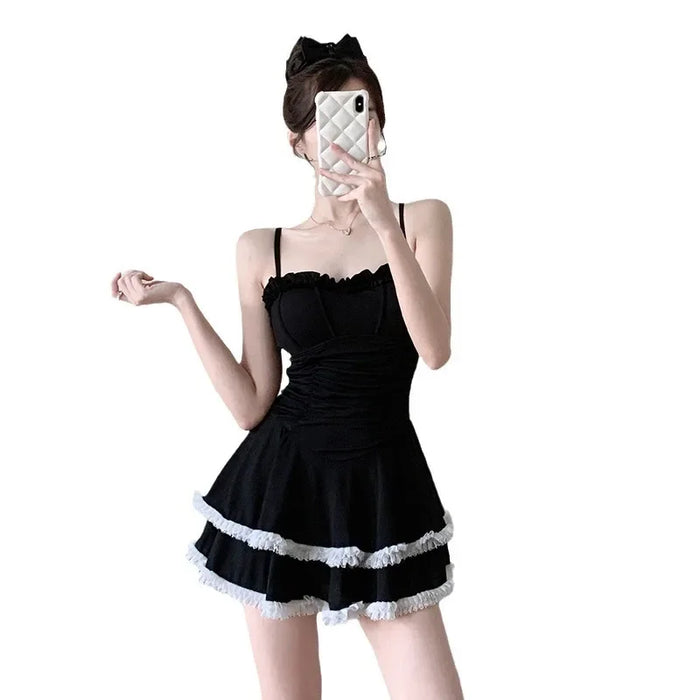 Wholesale Swimsuit hot spring belly covering one-piece vacation swimsuit