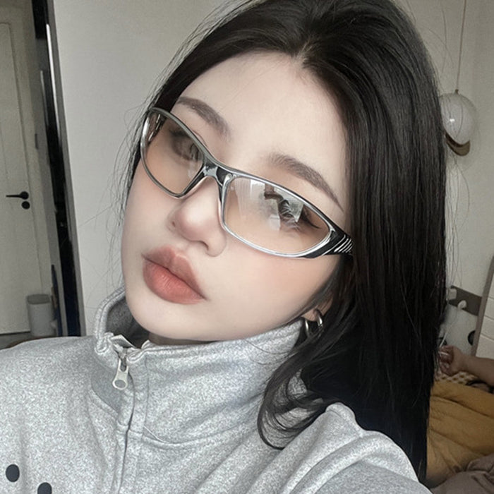 Wholesale Sports sunglasses, silver fashionable glasses, personalized cycling, futuristic, versatile sunglasses