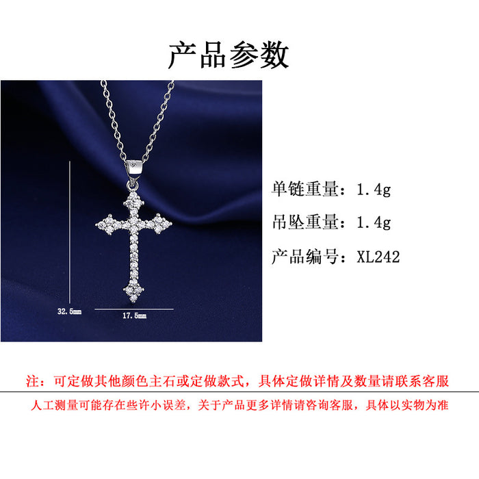 Wholesale Full diamond cross pendant necklace