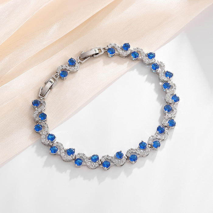 Wholesale Alloy Zirconia Bracelet Available in Various Colors
