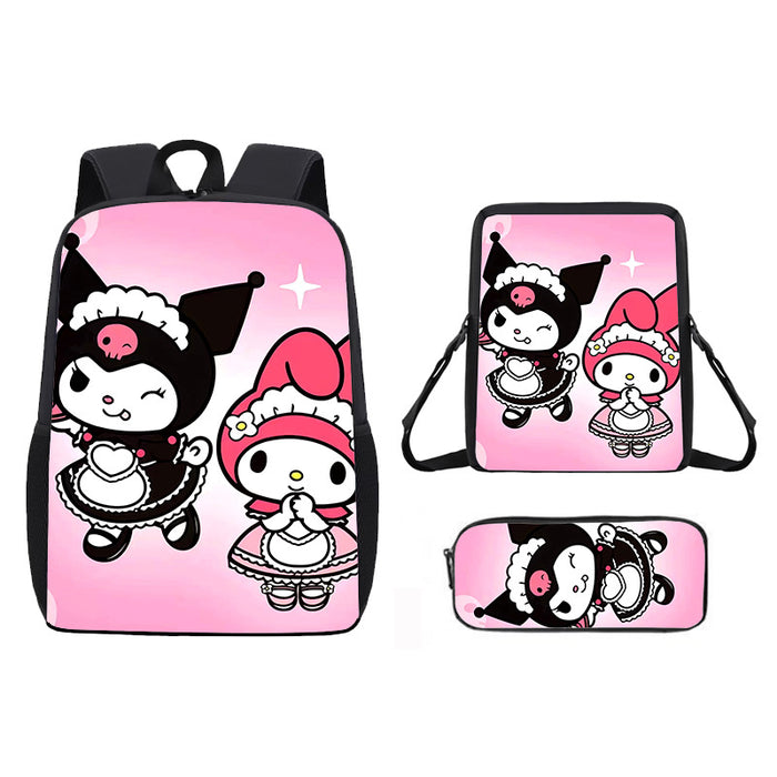 Wholesale Backpack Satchel Pencil Case Three-piece Student Schoolbag