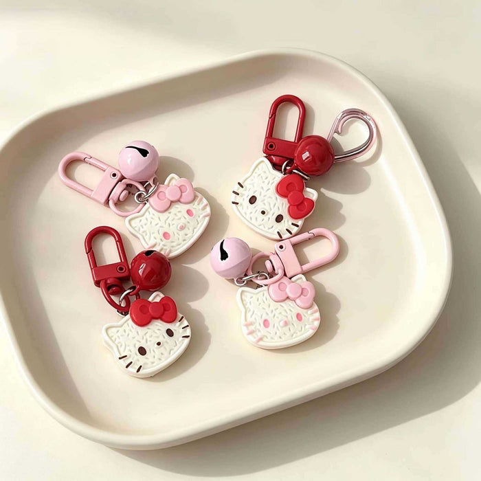Wholesale Resin Cute Cartoon Cat Keychain Chic Bag Charm And Car Key Accessory Gift For Bestie