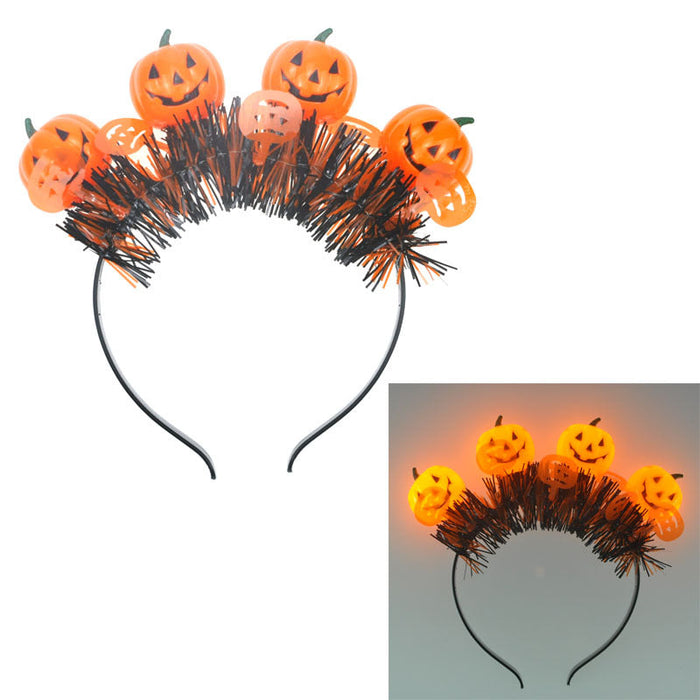 Wholesale Halloween Pumpkin Ghost Face PS Glow Hair Band JDC-HD-ChuanS001