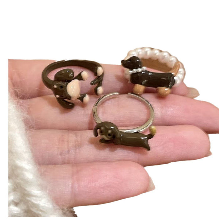 Wholesale Cartoon cute ring, niche, exquisite, personalized, versatile ring