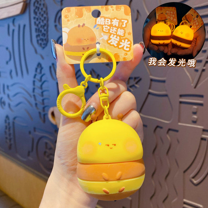 Wholesale Cartoon key chain pendant silicone doll key chain school bag pendant