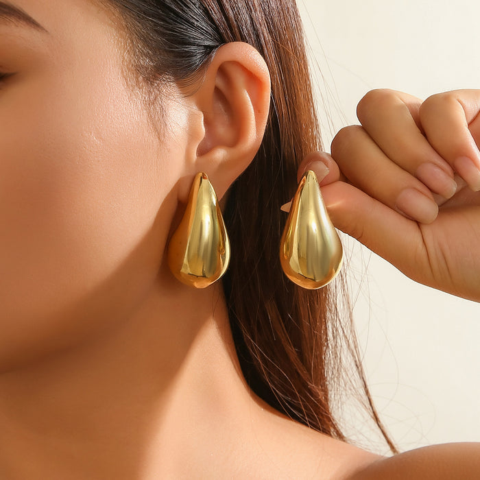 Wholesale show retro  punk style earrings niche simple drop earrings