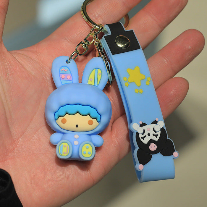 Wholesale Pink Cartoon Keychain JDC-KC-NiuTe001