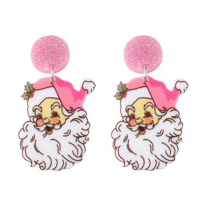 Wholesale Cute pink pendant earrings for Christmas
