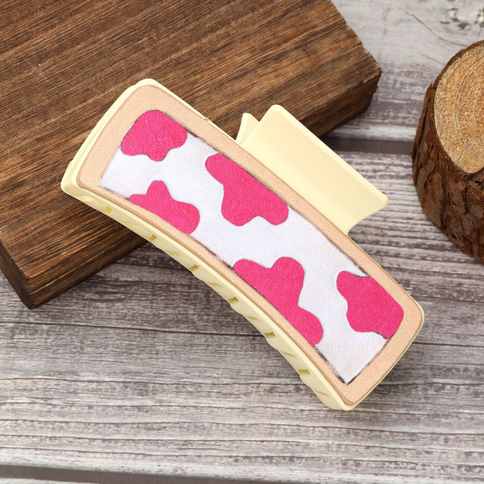 Wholesale Western Wind Horse Head Pattern Grab Clip Leather Hairpin Women' s Shark Clip