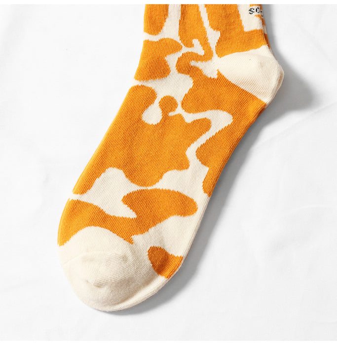 Wholesale Mid length socks, all cotton trendy socks, women's calf socks