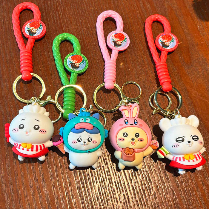 Wholesale Cartoon Silicone Doll Keychain JDC-KC-JuJi028