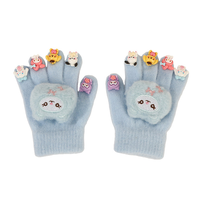 Wholesale Children Cute Cartoon Rabbit Knitted Gloves