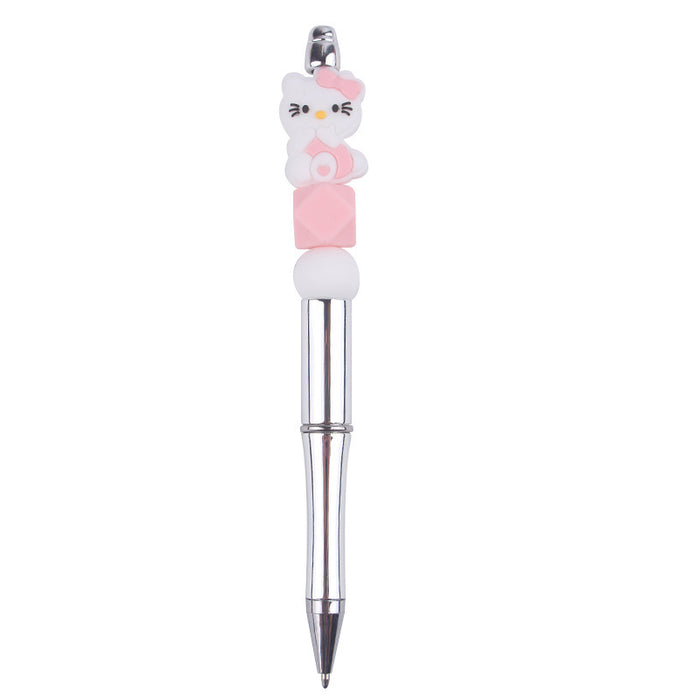 Wholesale Cartoon Silicone Plastic Bead Pen JDC-PN-GuangTian009