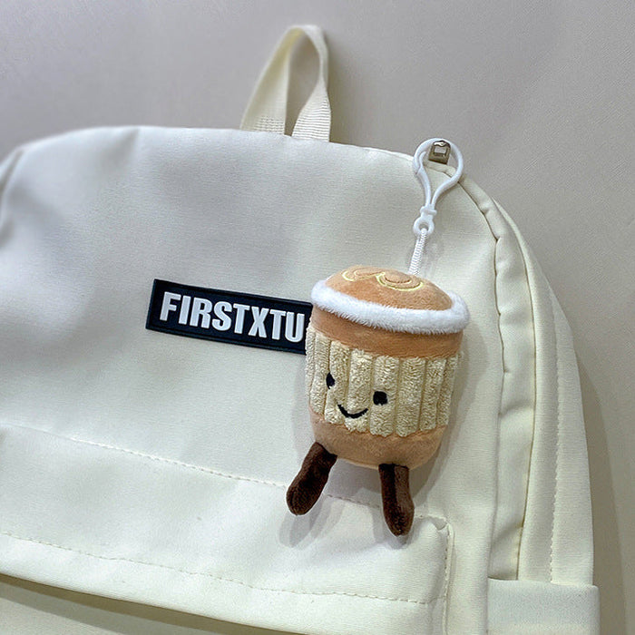 Wholesale Milk tea cup cute plush pendant car cartoon cute grab doll plush doll schoolbag keychain pendant