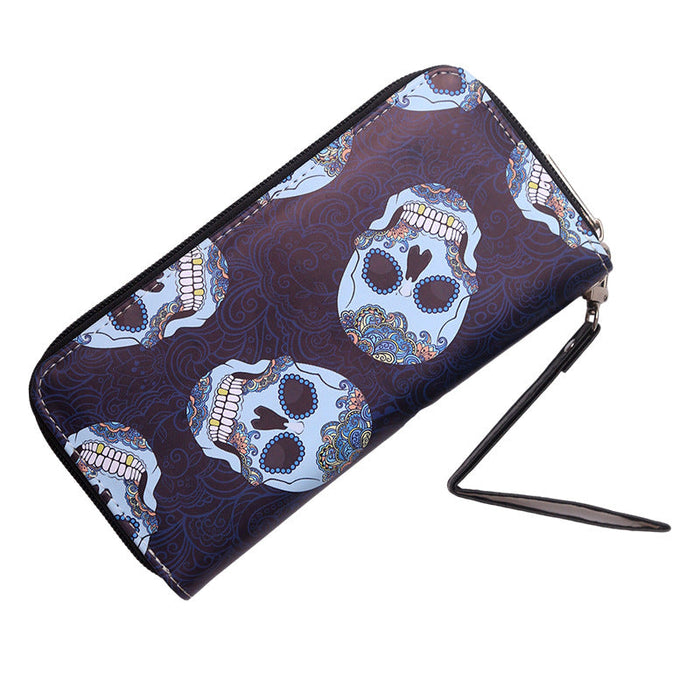 Wholesale Vintage Skull Print Wallets JDC-WT-MaoMao005