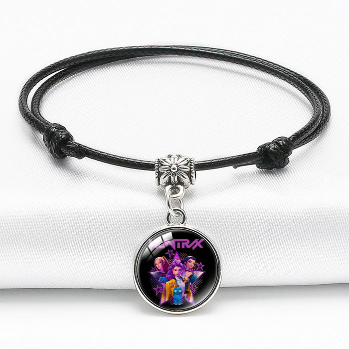Wholesale KPOP Cute Cartoon Crystal Multi-Color Adjustable Bracelet