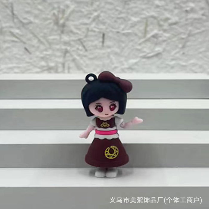 Wholesale Soft plastic three-dimensional doll pendant keychain