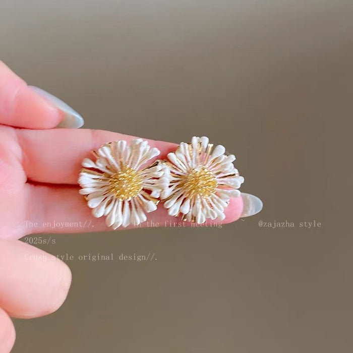 Wholesale Sun Flower Earrings - New Exaggerated Ear Accessories