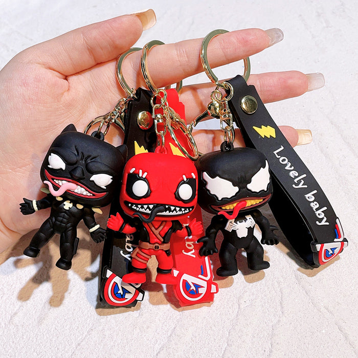 Wholesale Silicone Cartoon Doll Keychain JDC-KC-Qiwei024