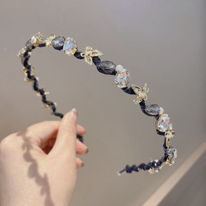 Wholesale Rhinestone Wave Headband JDC-HD-ZC017