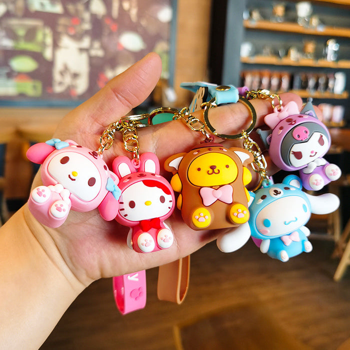 Wholesale Cartoon Doll Rubber Keychain JDC-KC-Tingm012