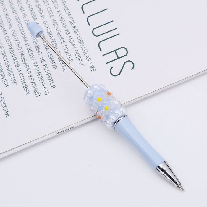 Wholesale Beadable Pens DIY Patch Pearl Flower Beadable Pen JDC-PN-ShuY007