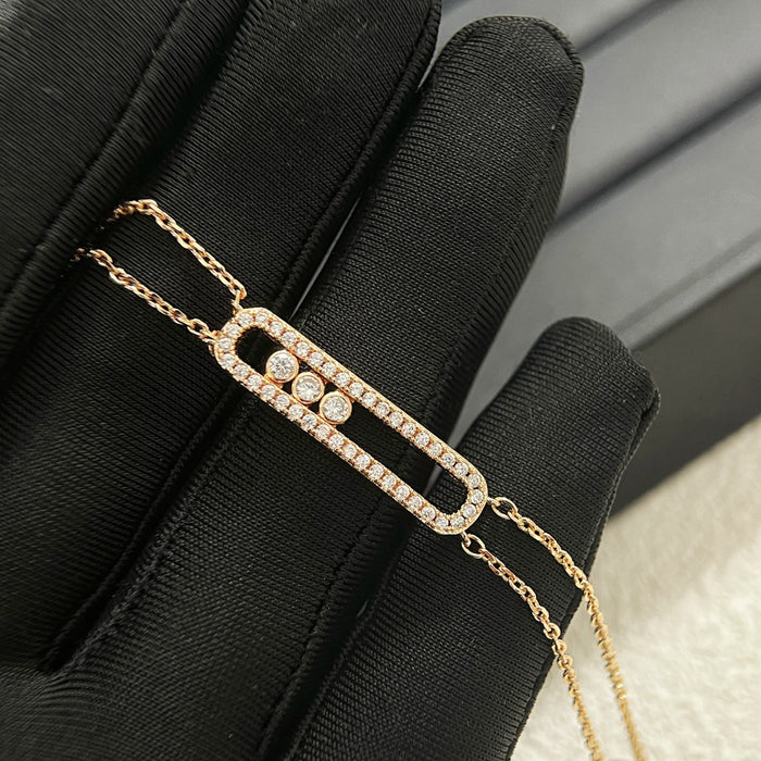 Wholesale Paper clip, pin, necklace, colorfast, female silver, starry sky, collarbone chain, neck chain