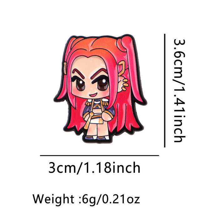Wholesale 5pcs KPOP Metal Brooch for Backpacks Women' s Brooch