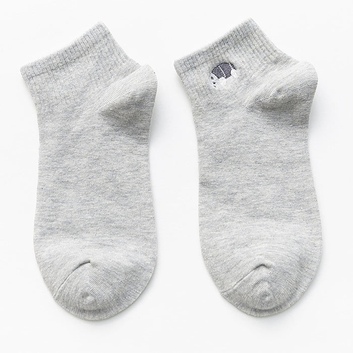 Wholesale Socks Short Socks Thin Cotton Embroidered Cartoon Boat Socks