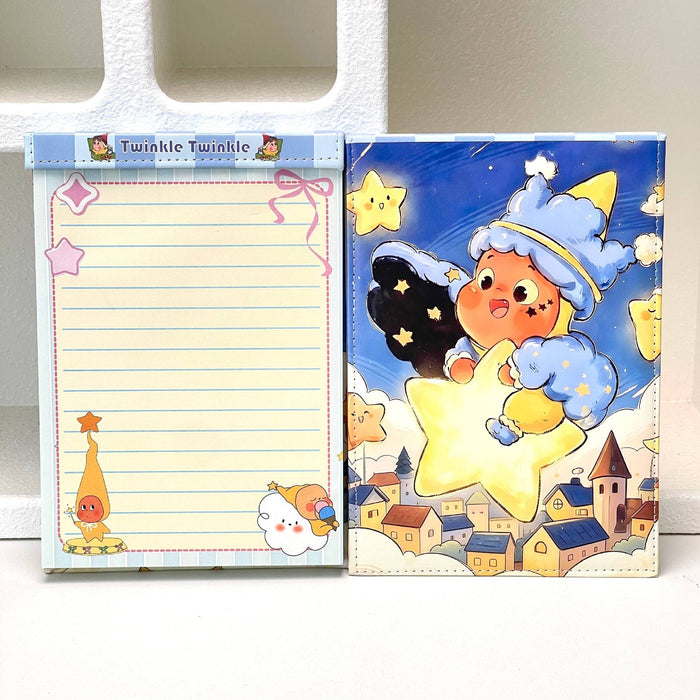 Wholesale Faux Leather A5 Notebook with Cute Star Princess Print Softcover Journal with Colorful Pages