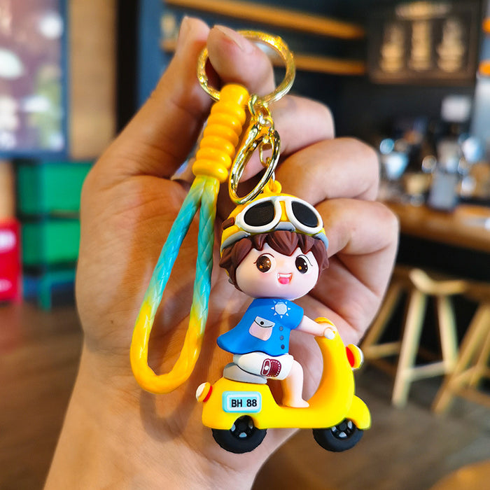 Wholesale Rubber Cartoon Doll Keychain JDC-KC-Tingm196