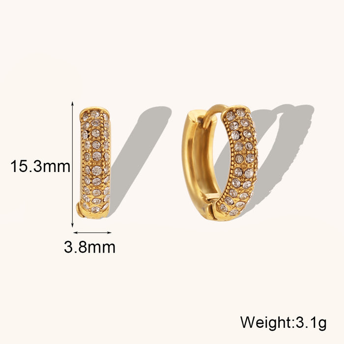 Wholesale Irregular C-shaped Earrings Stainless Steel Gold-plated Earrings JDC-ES-MengJ003