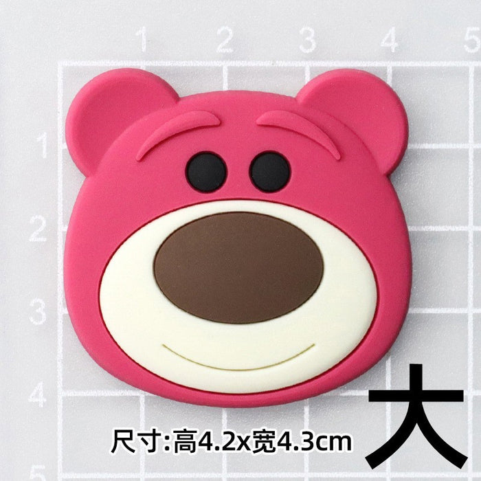 Wholesale 5pcs Cartoon bear soft rubber accessories cream rubber mobile phone case hole shoes hair accessories material bag